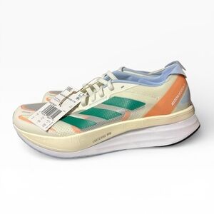 🌻NEW w/Box ADIDAS Adizero Boston 11 White Tint Court Green Running Shoe Size 9